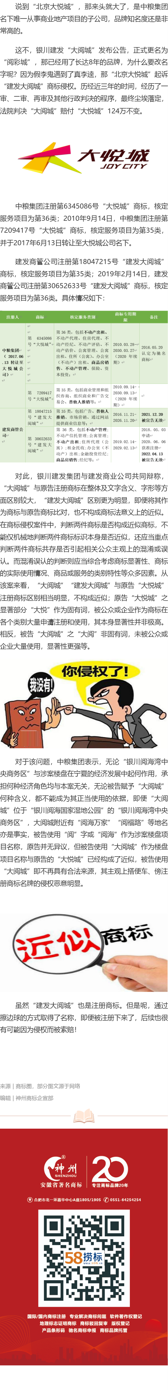 “大悅城”訴“大閱城”，一字之差價百萬！